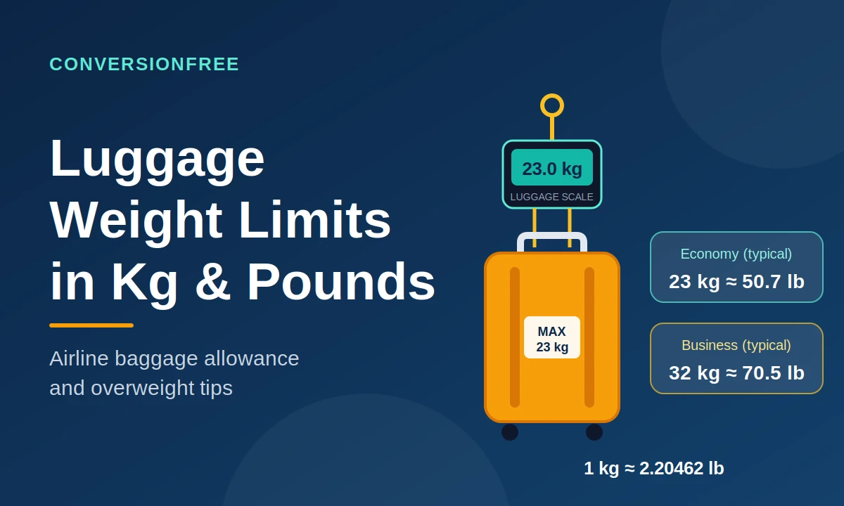 Luggage Weight Limits in Kg and Pounds: Airline Baggage Allowance Guide