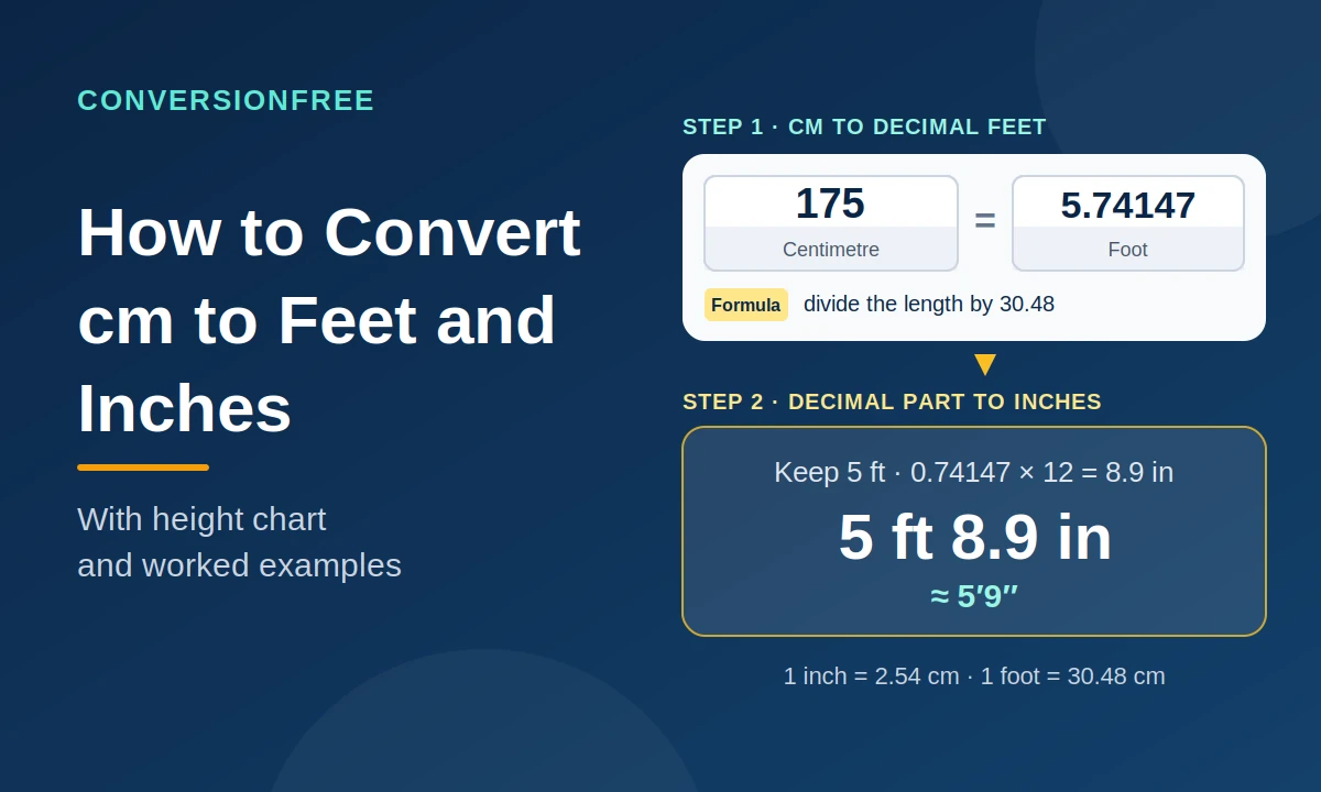 How to Convert cm to Feet and Inches (With Height Chart)